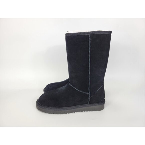 Koolaburra By Ugg Koola Tall Leather Mid Calf Boots Womens Size 5 Black 1017089 - Picture 7 of 12